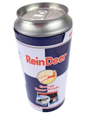 ReinDeer Energy Boxer Briefs Christmas Novelty Gag Gift Soda Can Men Large New